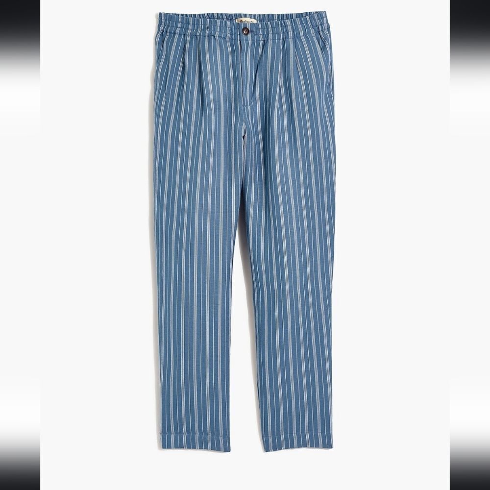 Madewell Linen-Blend  Trousers in Stripe XS NEW!